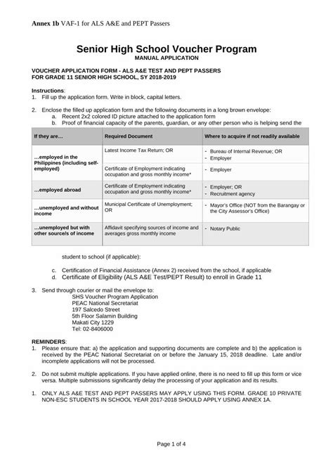 ovap peac|Application for Senior High School Voucher Program opens May 26.